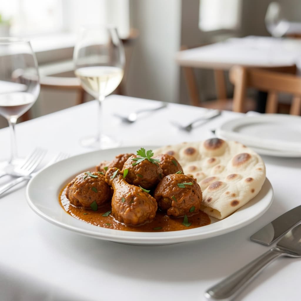 Chicken Karai (curry, 1 naan)